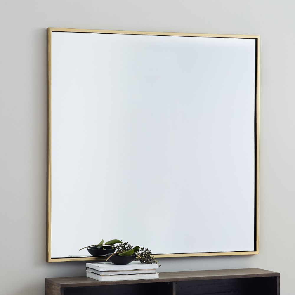 Metal Framed Square Mirror