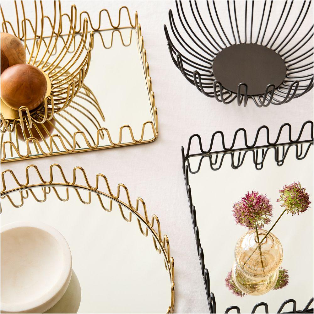 Metal Wave & Mirror Trays