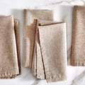 Metallic Belgian Linen Napkins (Set of 4)