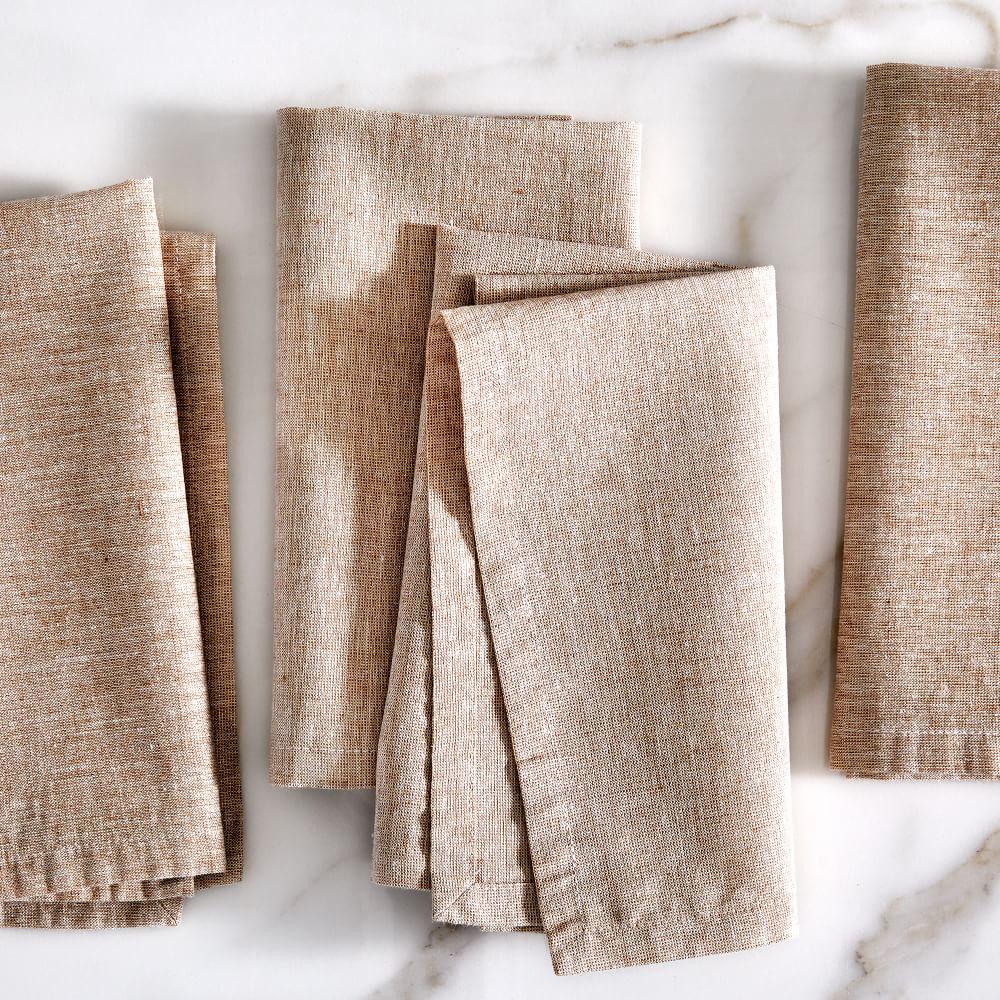 Metallic Belgian Linen Napkins (Set of 4)