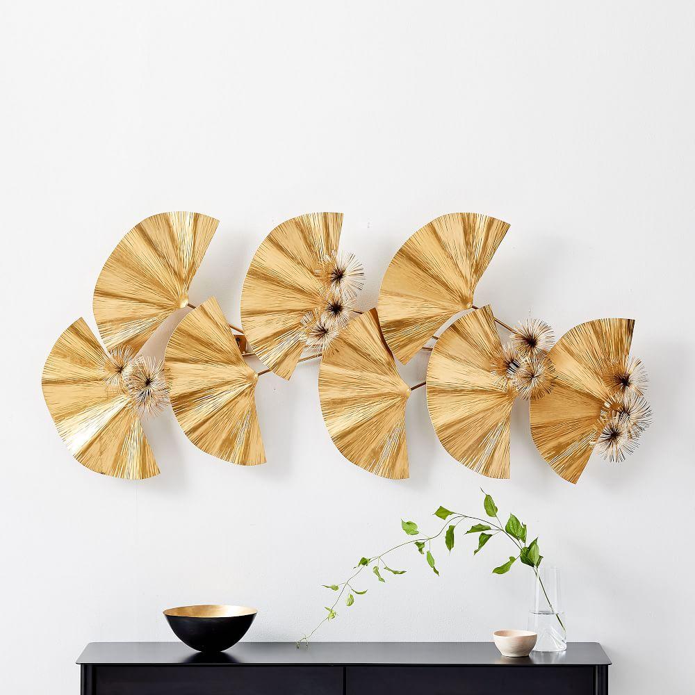Metallic Ginkgo Wall Art
