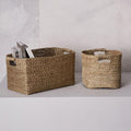 Metallic Woven Storage Baskets