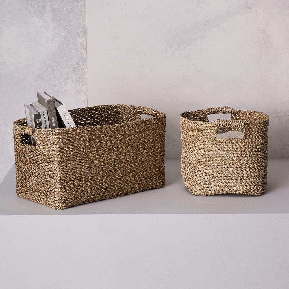 Metallic Woven Storage Baskets