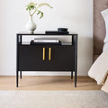Metalwork Cabinet Bedside Table (71 cm)