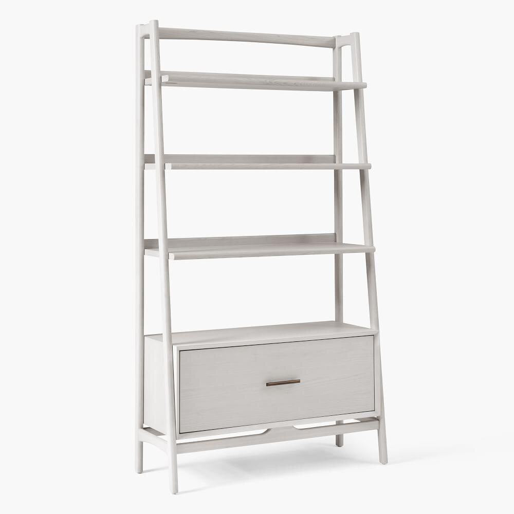 Mid-Century 97 cm Bookshelf - Pebble
