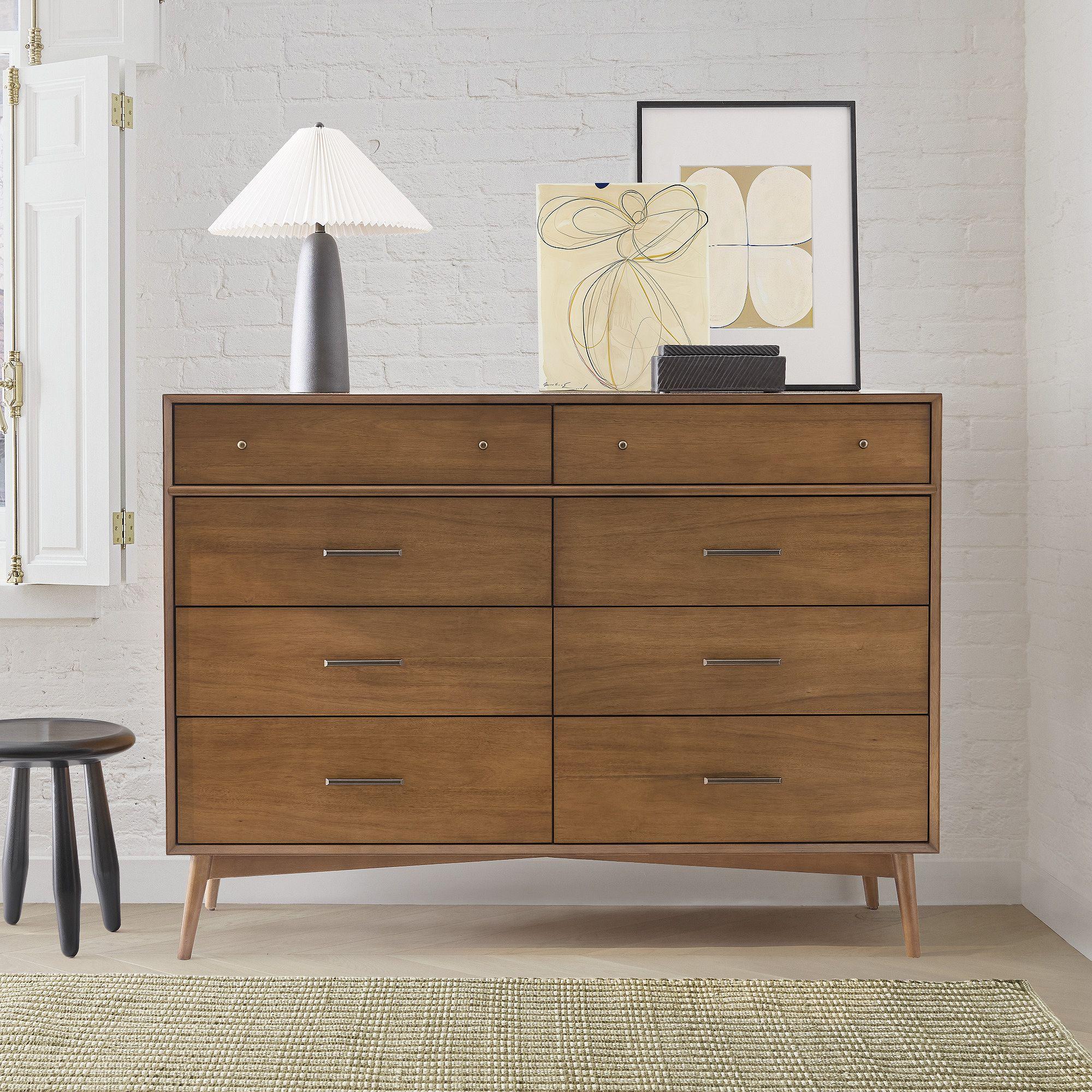 Mid-Century Modern 8-Drawer Chest (150 cm)