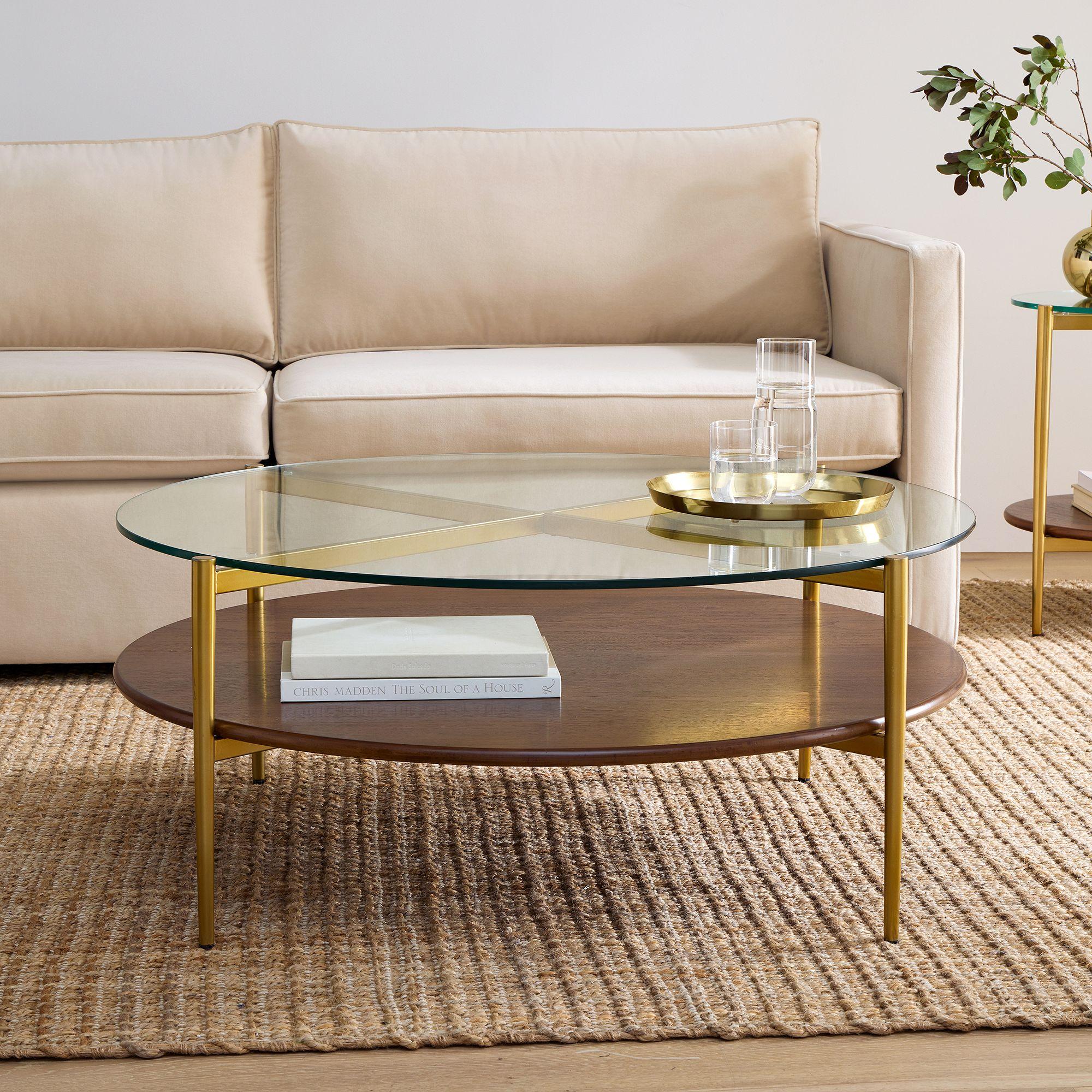 Mid-Century Modern Art Display Round Coffee Table (86 cm)