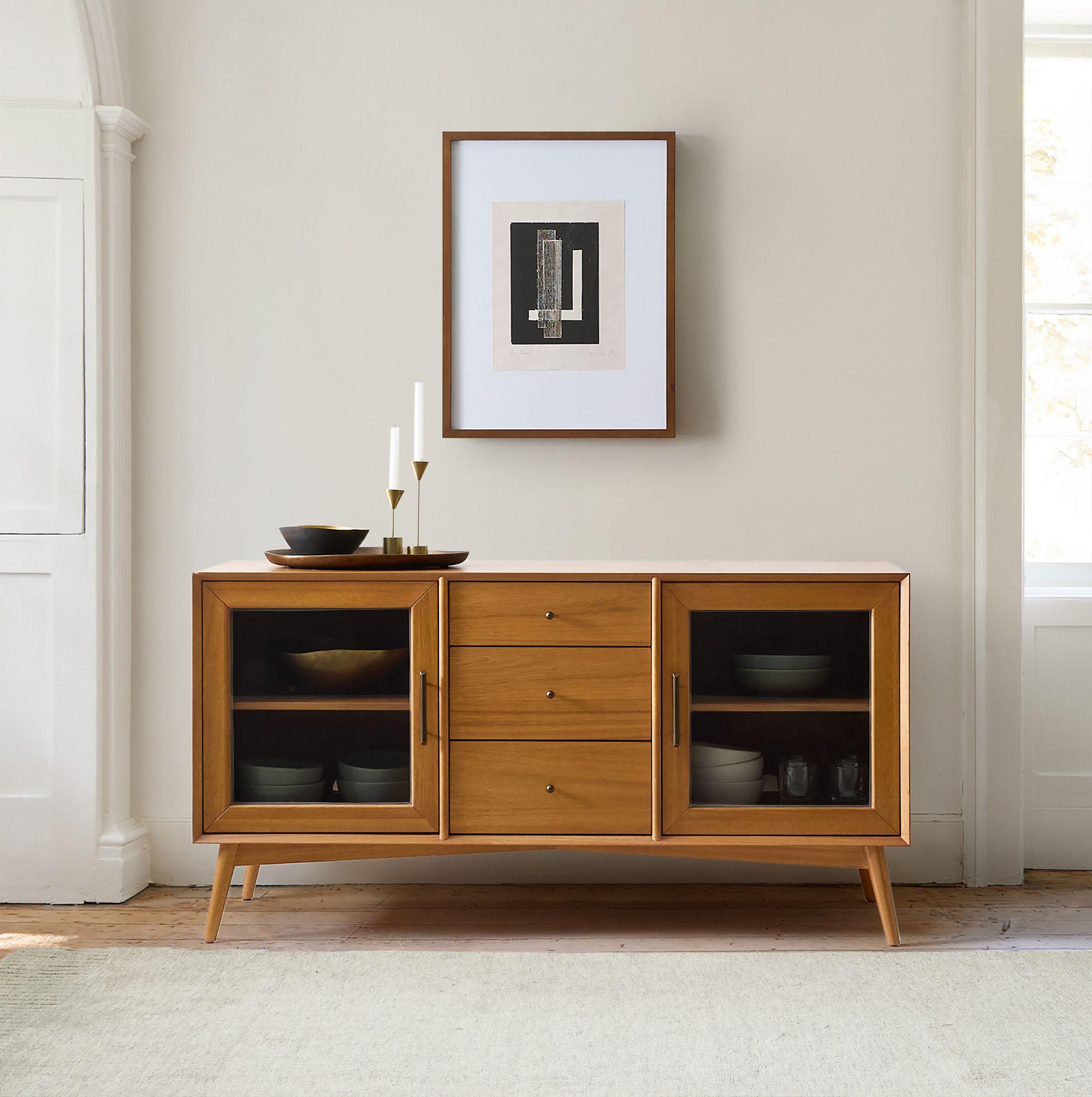 Mid-Century Modern Glass Sideboard (147 cm)