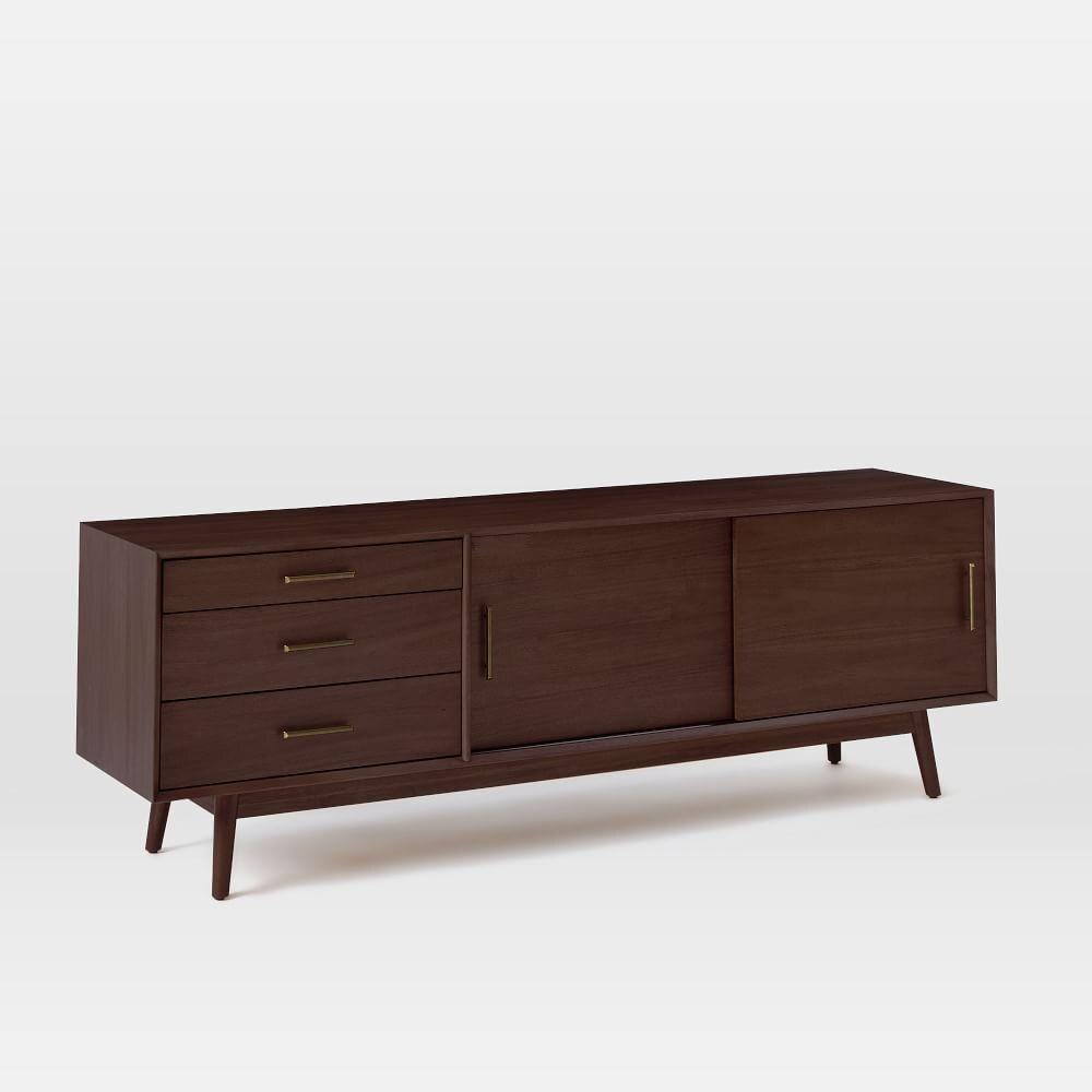 Mid-Century Media Console (203 cm) - Dark Mineral