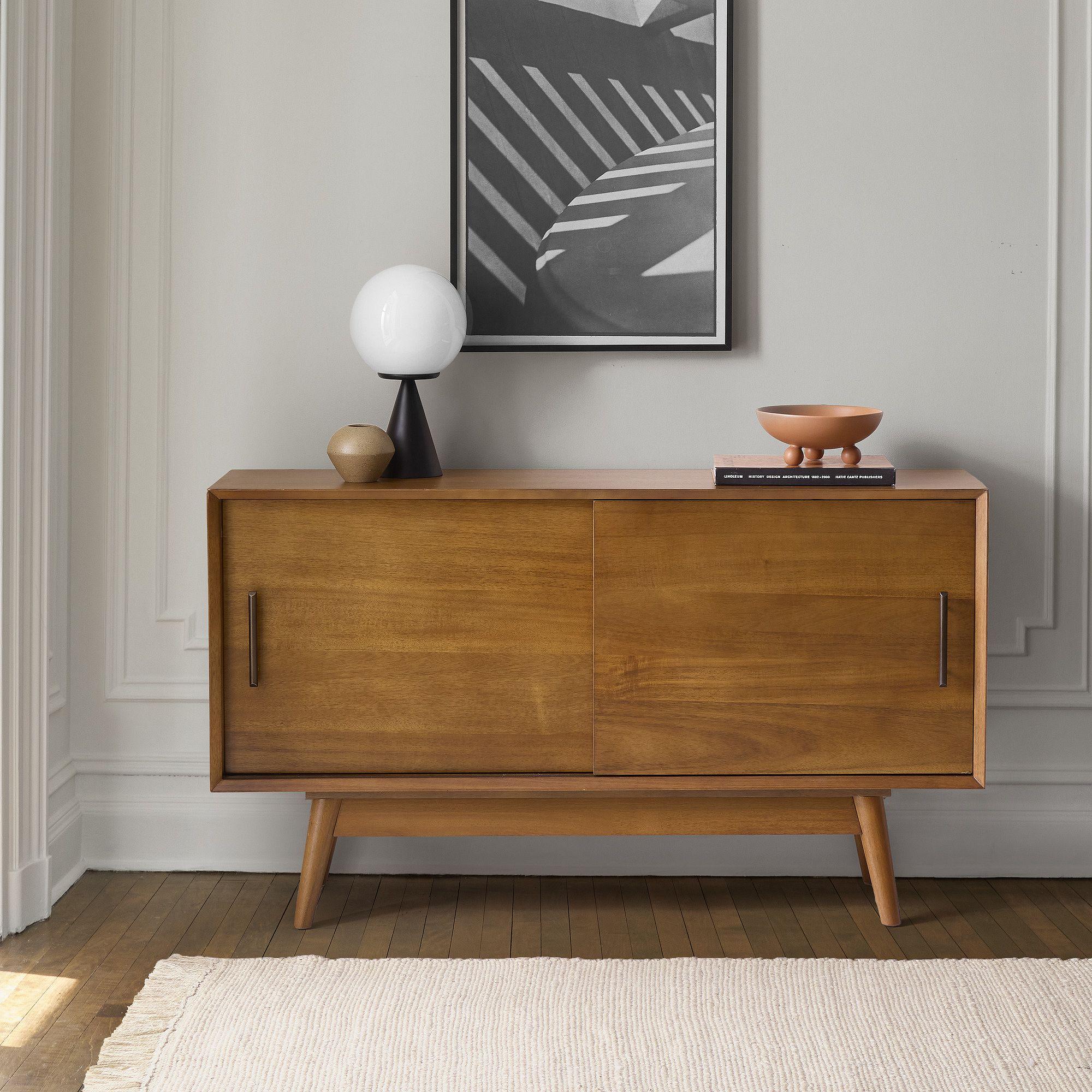 Mid-Century Modern Narrow Media Console (122 cm)