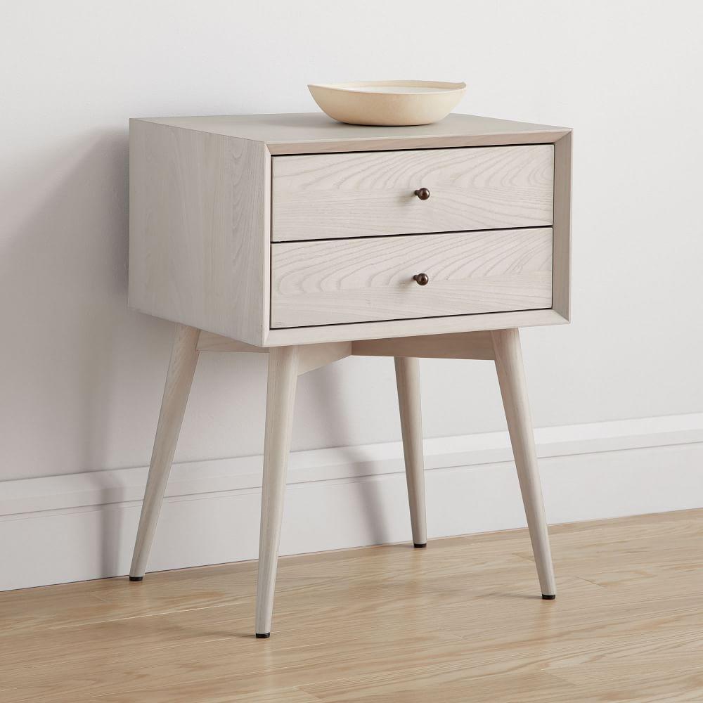 Mid-Century Bedside Table - Pebble