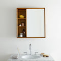 Mid-Century Modern Bathroom Wall Cabinet w/ Shelves