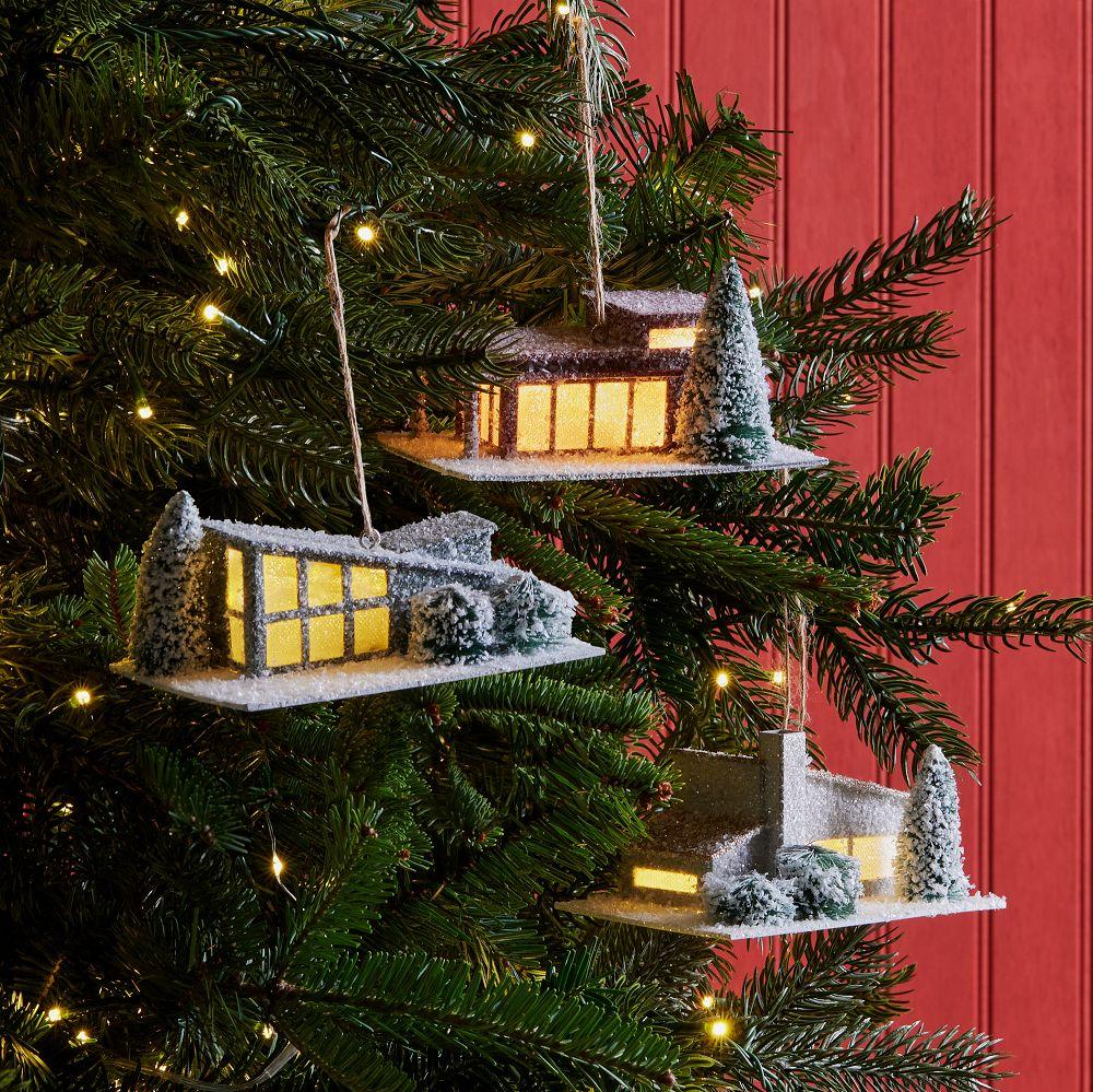 Mid-Century Paper House Bauble