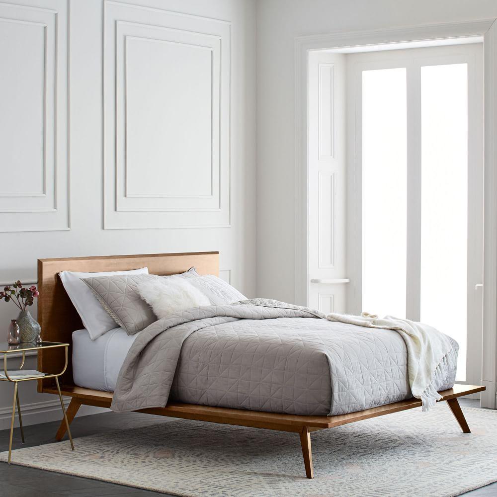 Mid-Century Platform Bed - Walnut