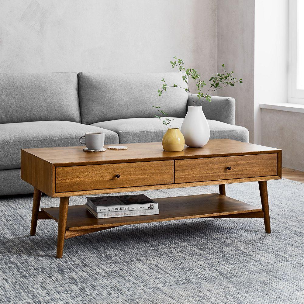 Mid-Century Storage Coffee Table (122 cm)