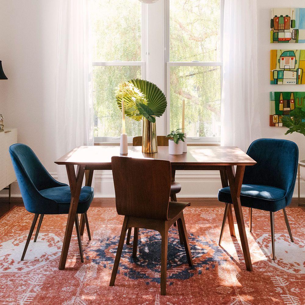 Mid-Century Modern Dining Chair - Metal Legs