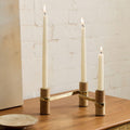 Wood & Metal Centrepiece Candle Holder