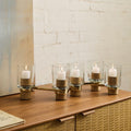 Wood & Metal Votive Centrepiece Holder