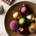 Mistletoe Glass Ball Bauble (Set of 9)