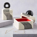 Mod Black + White Ceramic Boxes