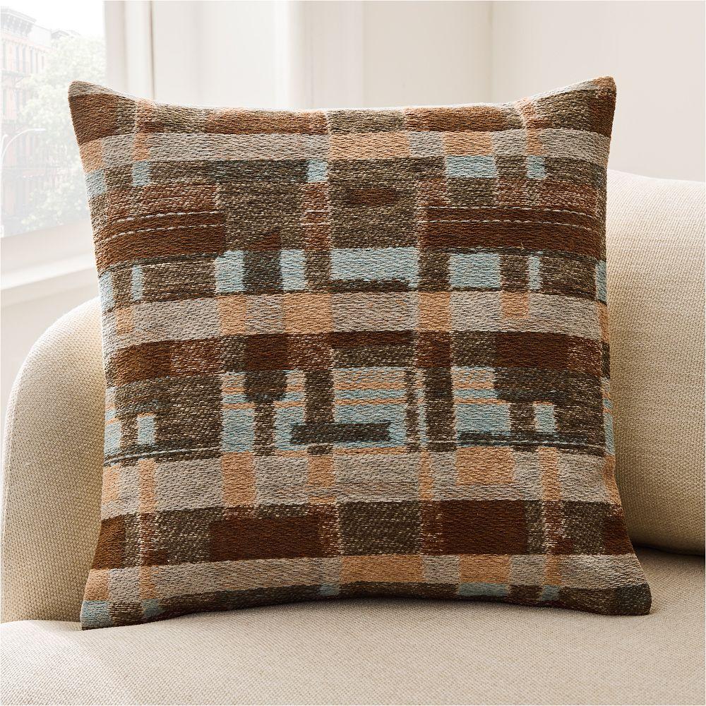 Modern Block Chenille Cushion Cover