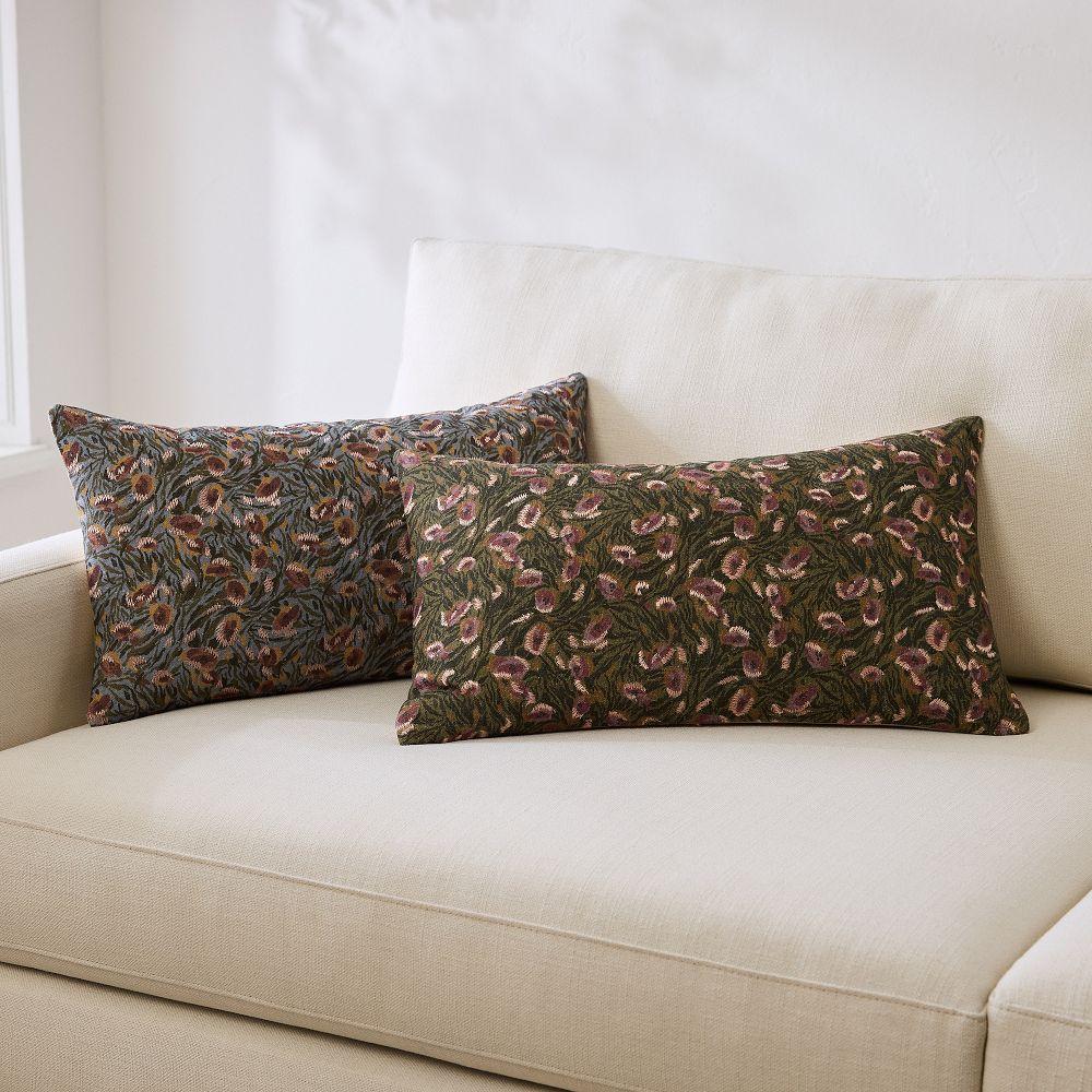Modern Floral Lumbar Cushion Cover