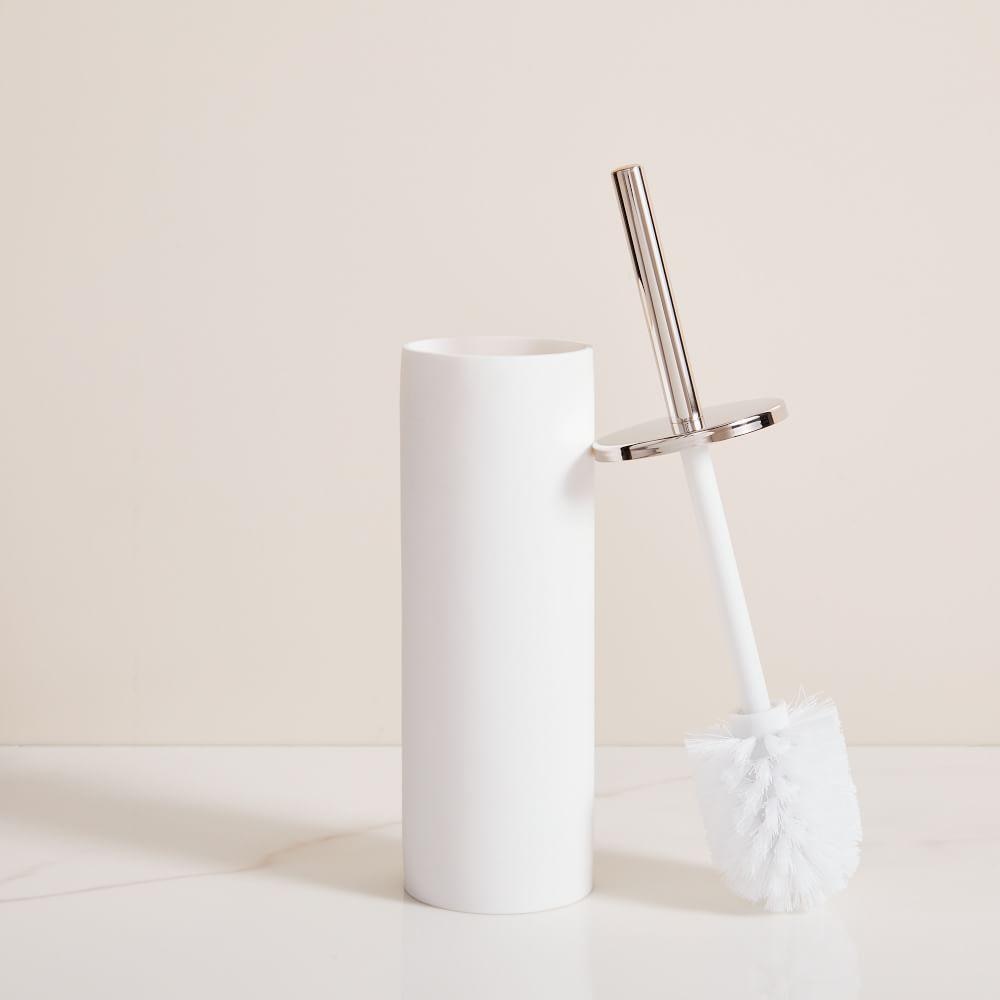 Modern Resin Toilet Brush - Nickel