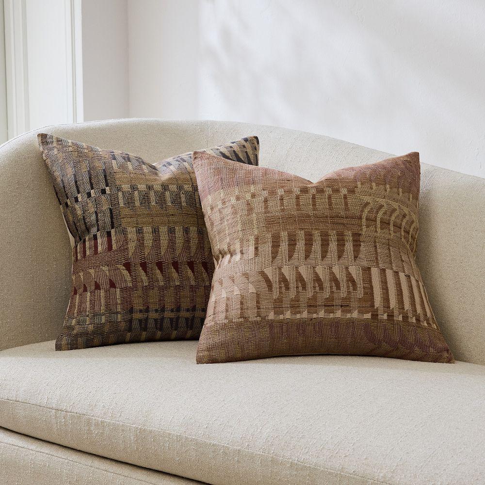 Modern Silk Shapes Cushion Cover