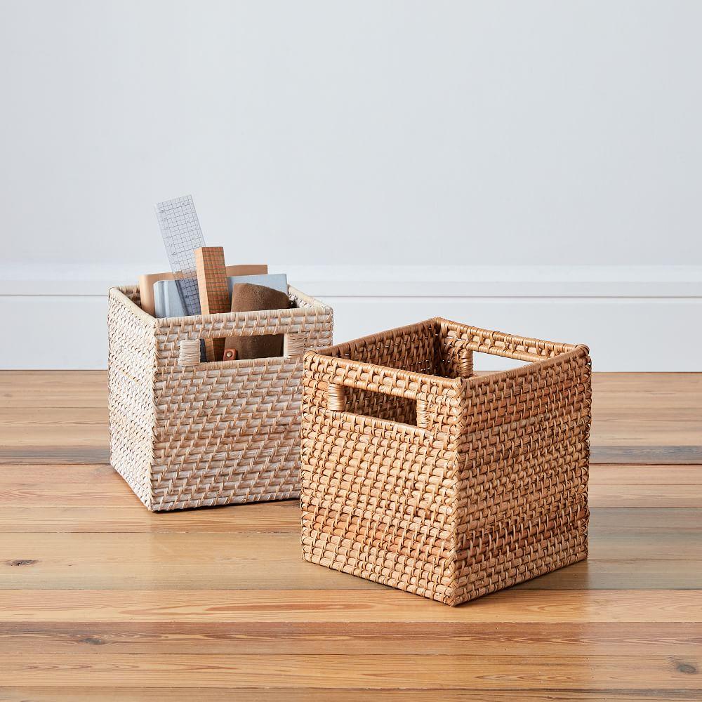 Modern Weave Rattan Utility Baskets