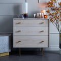Modernist Wood + Lacquer 3-Drawer Chest, Winter Wood
