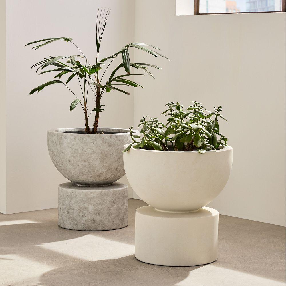 Molly Modern Indoor/Outdoor Ficonstone Planters