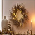 Light-Up Pine Needle Wreath