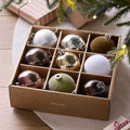 Neutrals Glass Ball Baubles (Set of 9)