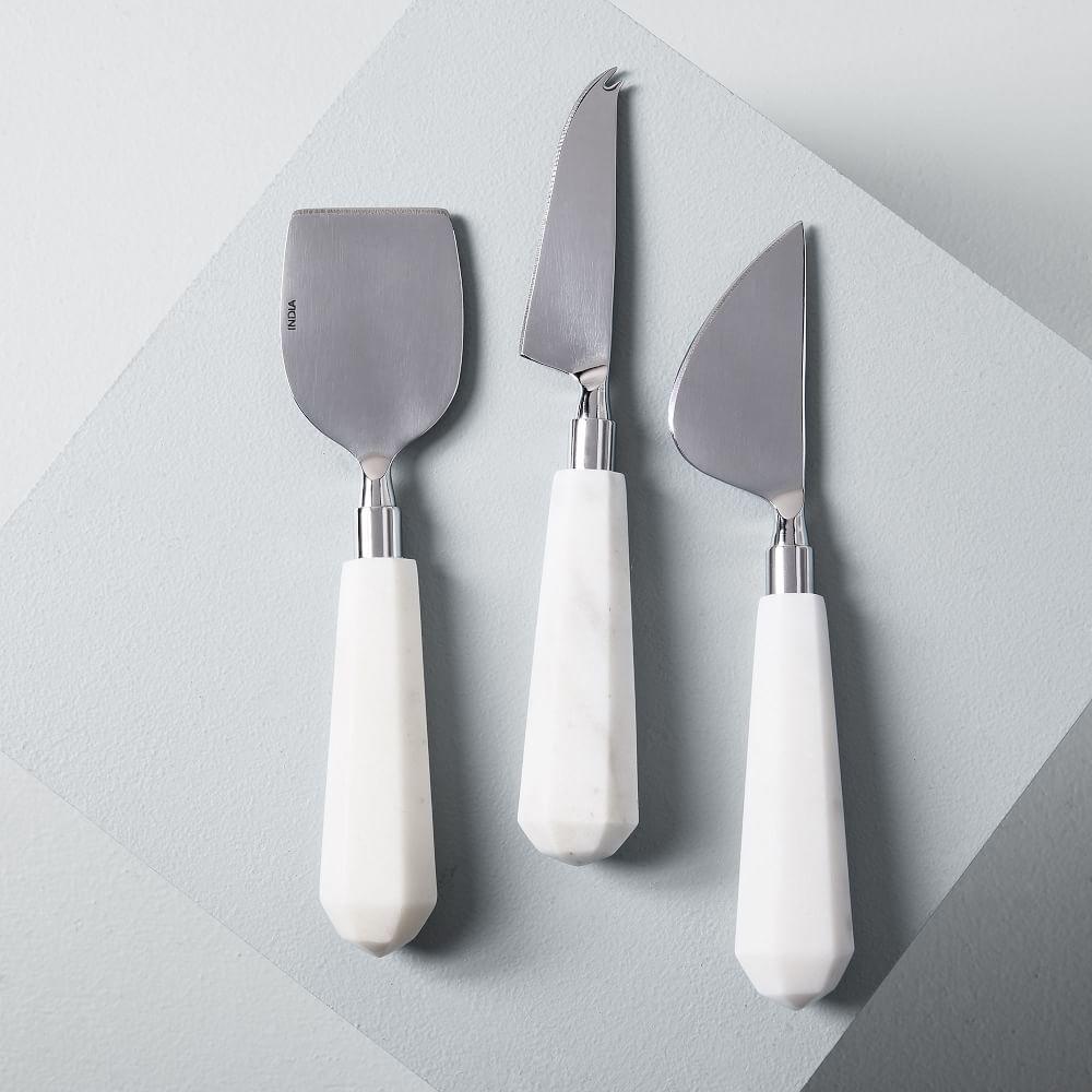 Nickel + Marble Cheese Knives (Set of 3)