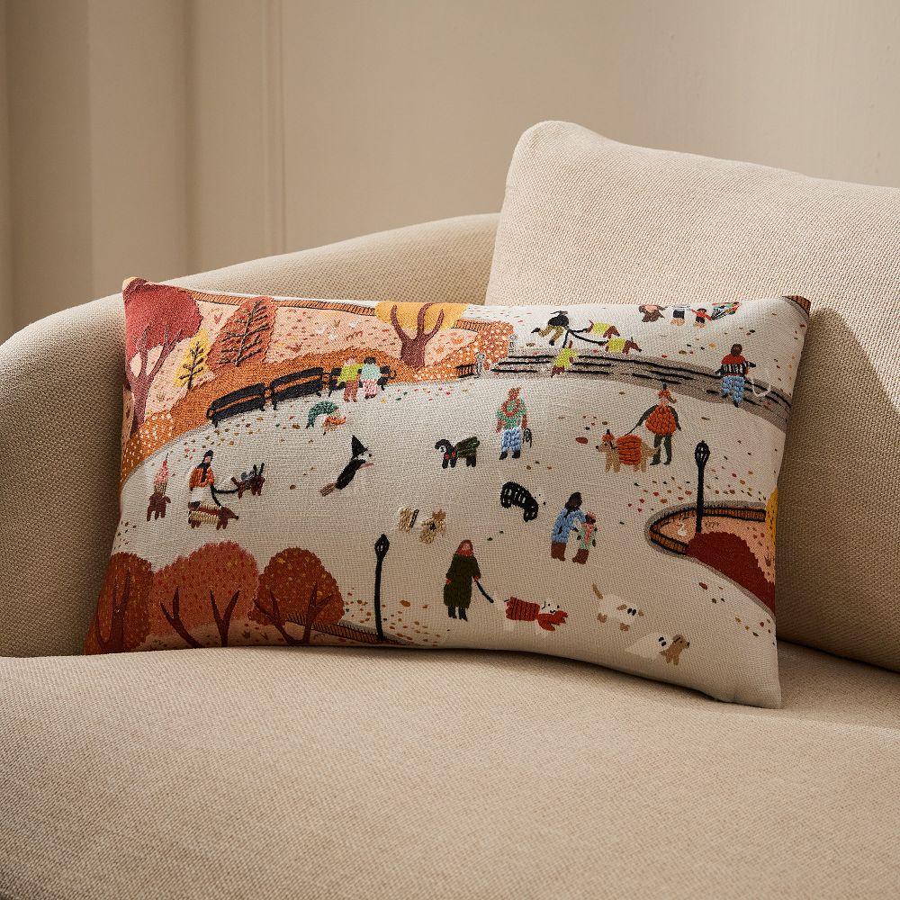 Nicole Cicak Halloween Dog Park Cushion Cover