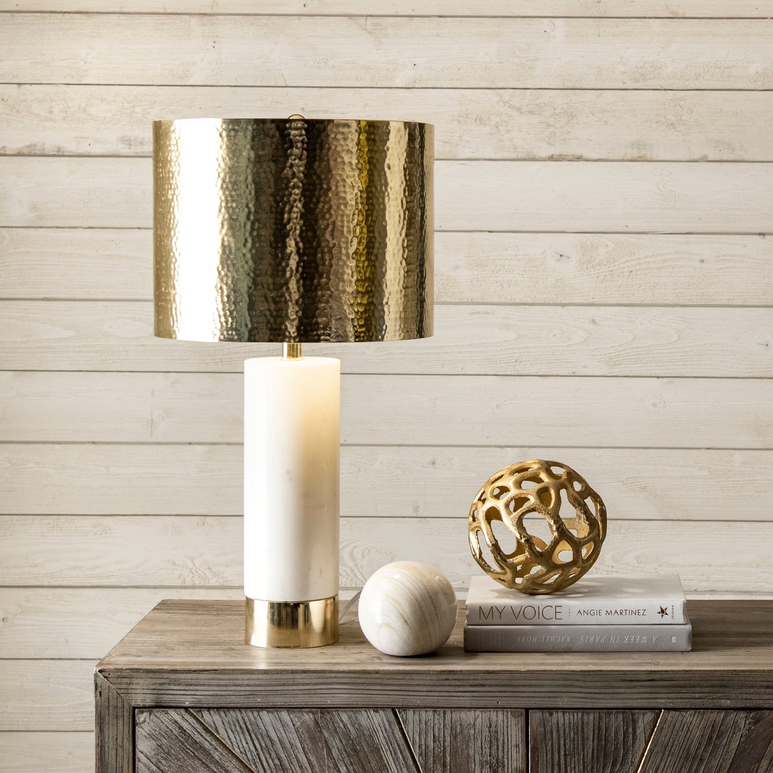 Watch Hill 23 Alexa Marble Iron Aluminium Shade Table Lamp