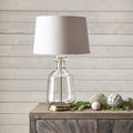 Watch Hill 24 Emma Clear Glass Cotton Shade Gold Table Lamp 24 H X 15 W X 15 D