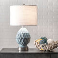 Watch Hill 24 Textured Ceramic Egg Burlap Shade Table Lamp