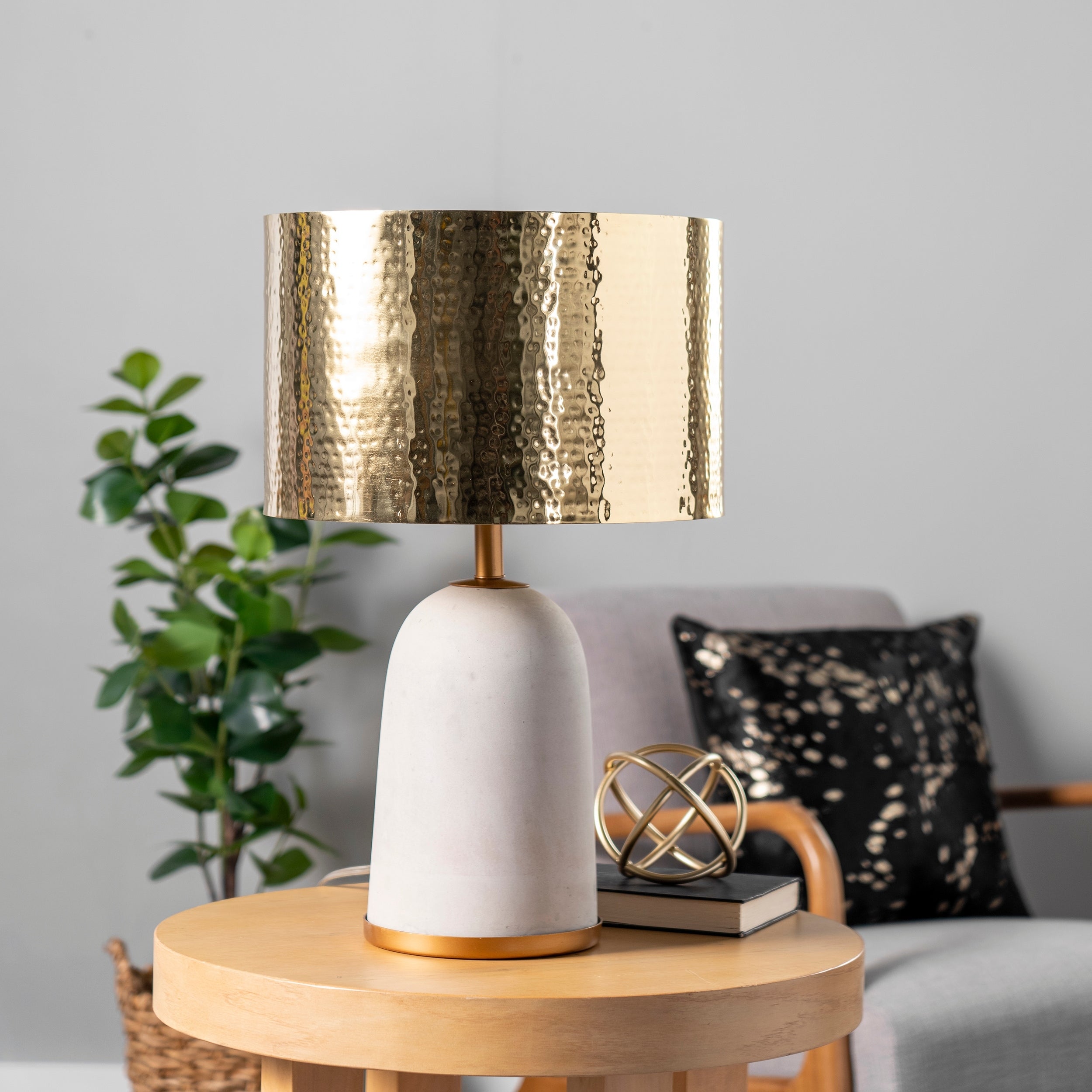 Watch Hill 25 Natalie Concrete Iron Aluminium Shade Table Lamp