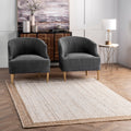 The Gray Barn Cinch Buckle Braided Reversible Border Grey Jute Area Rug 5 X 8
