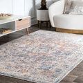 Nuloom Blue Traditional Mystique Medallion Ombre Shadow Fringe Area Rug 710 X 1010
