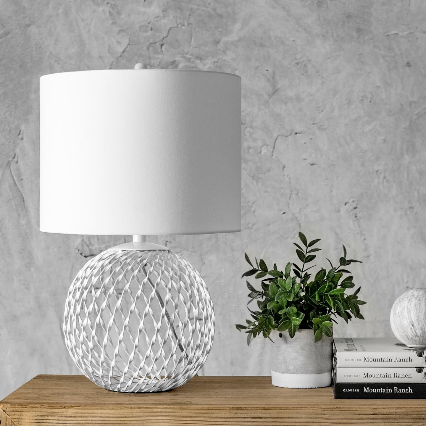 Nuloom Galena 20 Contemporary White Table Lamp