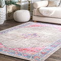 Nuloom Grey Transitional Classical Medallion Fadding Folktime Border Area Rug 43 X 66