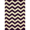 Nuloom Handmade Flatweave Chevron Brown Wool Rug 76 X 96 76 X 96