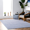 Nuloom Handmade Flatweave Moroccan Trellis Grey Cotton Rug 9 X 12 9 X 12