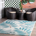 Nuloom Modern Floral Outdoor Indoor Porch Rug 86 X 122