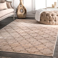 Nuloom Modern Viscose Trellis Fancy Ivory Runner Rug 27 X 8 27 X 8 Runner