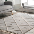 Nuloom Casual Geometric Tiles Tassel Quentin Area Rug