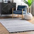 Nuloom Rose Stripe Cotton Flatweave Tassel Area Rug
