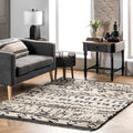 Nuloom Tessa Tribal Soft Shag Fringe Area Rug